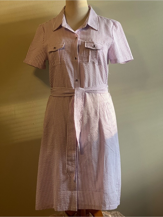 Boca Bay Dresses & Skirts - Striped Seersucker Shirt Dress
